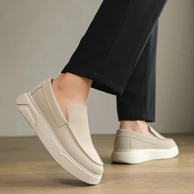 Hot Sale Platform Loafers Man Moccasins Big Size 46 Summer Men's Casual Shoes Comfortable Breathable Slip on Shoes For Men Flats