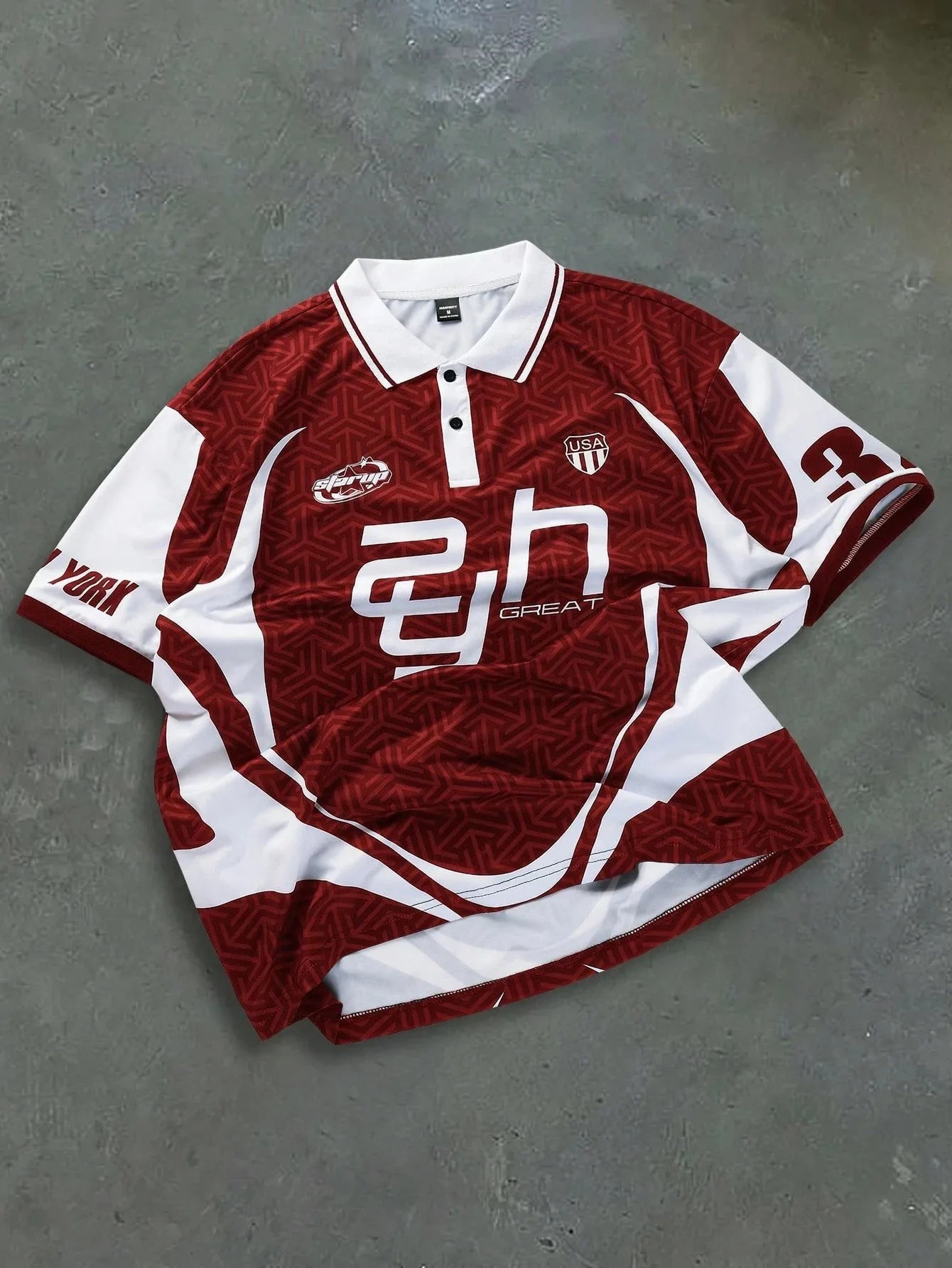 Men's Letter Print Polo Shirt