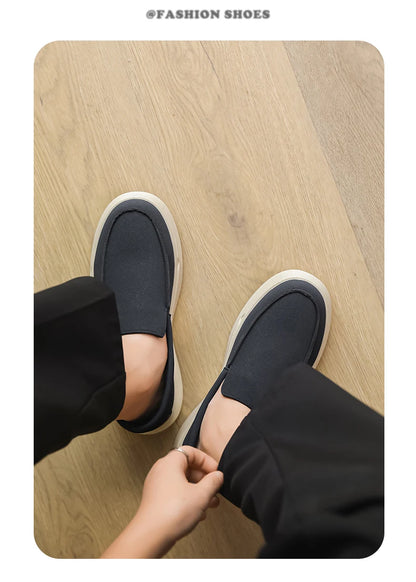 Hot Sale Platform Loafers Man Moccasins Big Size 46 Summer Men's Casual Shoes Comfortable Breathable Slip on Shoes For Men Flats