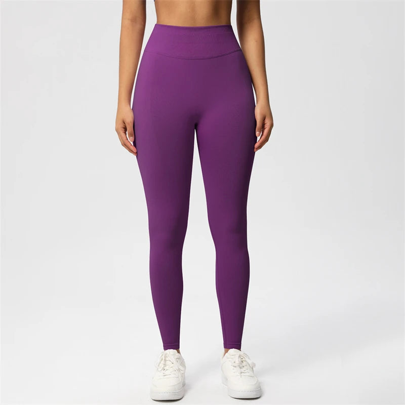 2026 Bum Shaping Leggings Women Seamless Sports Yoga Pants Low Ribbed Band Gym clothes Fitness Workout Scrunch Butt Tight