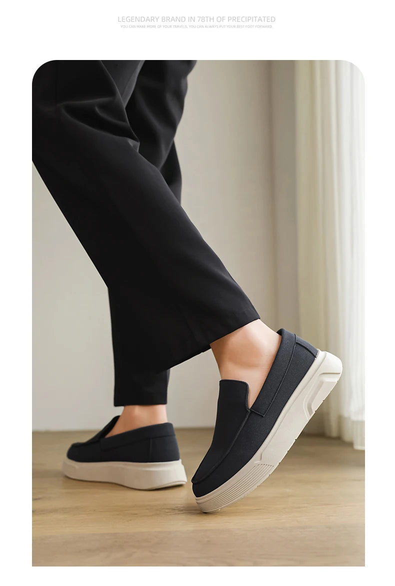 Hot Sale Platform Loafers Man Moccasins Big Size 46 Summer Men's Casual Shoes Comfortable Breathable Slip on Shoes For Men Flats