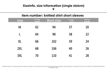 Polo Style Sweaters for Men Summer New Slim Fit Short Sleeve Business Casual T-shirts Male Solid Turn Down Collar Knitwear Tops