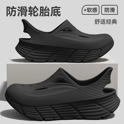Anti slip hole shoes for men in summer 2026 new anti odor and anti poop feeling, outdoor sports EVA womens outdoor cool slippers