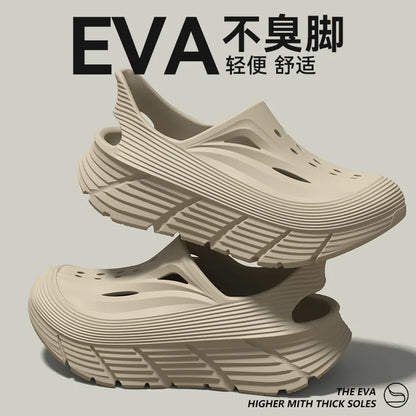 Anti slip hole shoes for men in summer 2026 new anti odor and anti poop feeling, outdoor sports EVA womens outdoor cool slippers