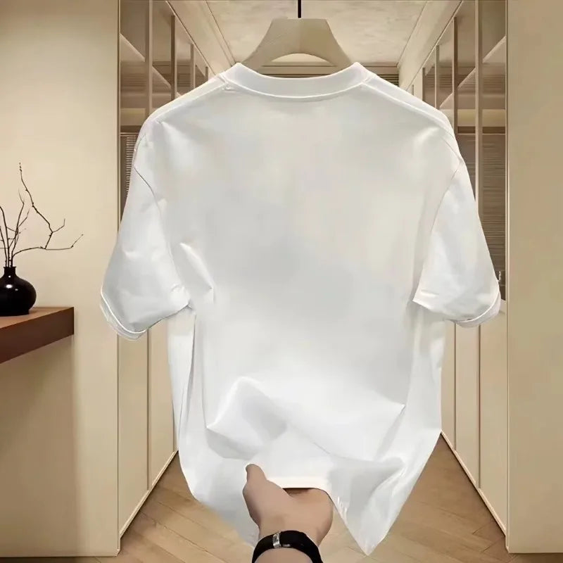 Men's Cotton T-shirts White 5XL T Shirt for Men Casual Summer Wear Bamboo Panda Print Tee Shirts Black Men Clothing