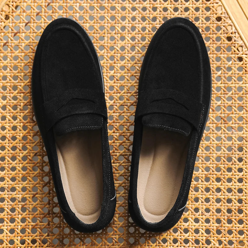 Hot Sale Men's Slip On Loafers Preppy Lightweight Breathable Comfort Outdoor Flats Non Slip Soft Sole Casual Daily Walking Shoes