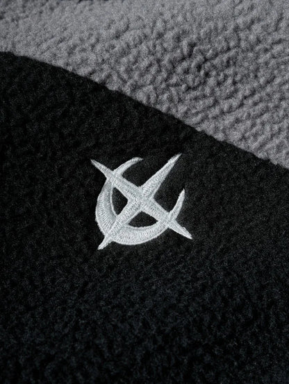Men's Fleece Patchwork Streetwear Hoodie Jacket