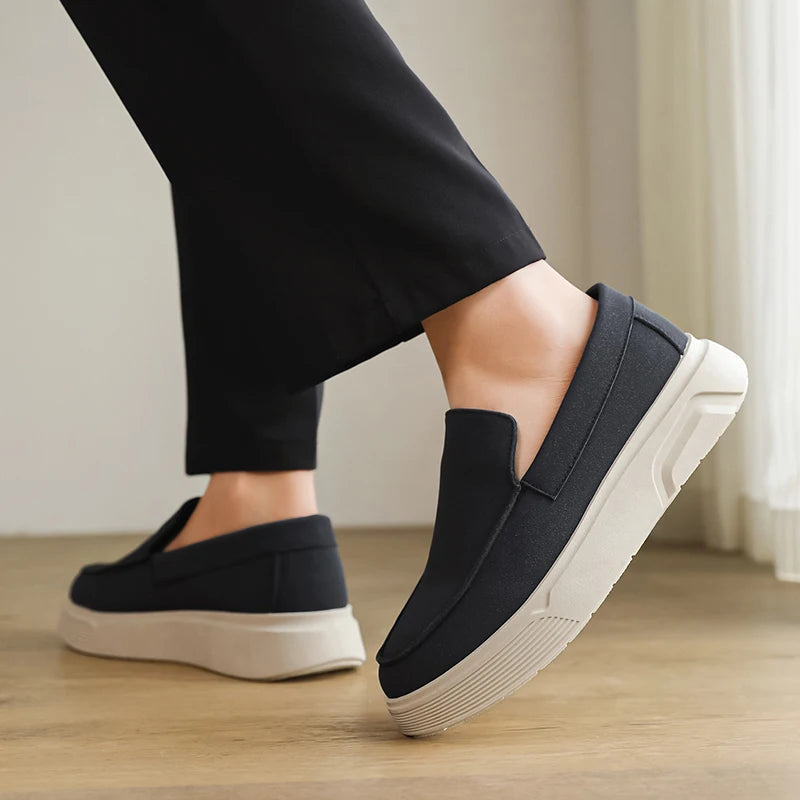 Hot Sale Platform Loafers Man Moccasins Big Size 46 Summer Men's Casual Shoes Comfortable Breathable Slip on Shoes For Men Flats
