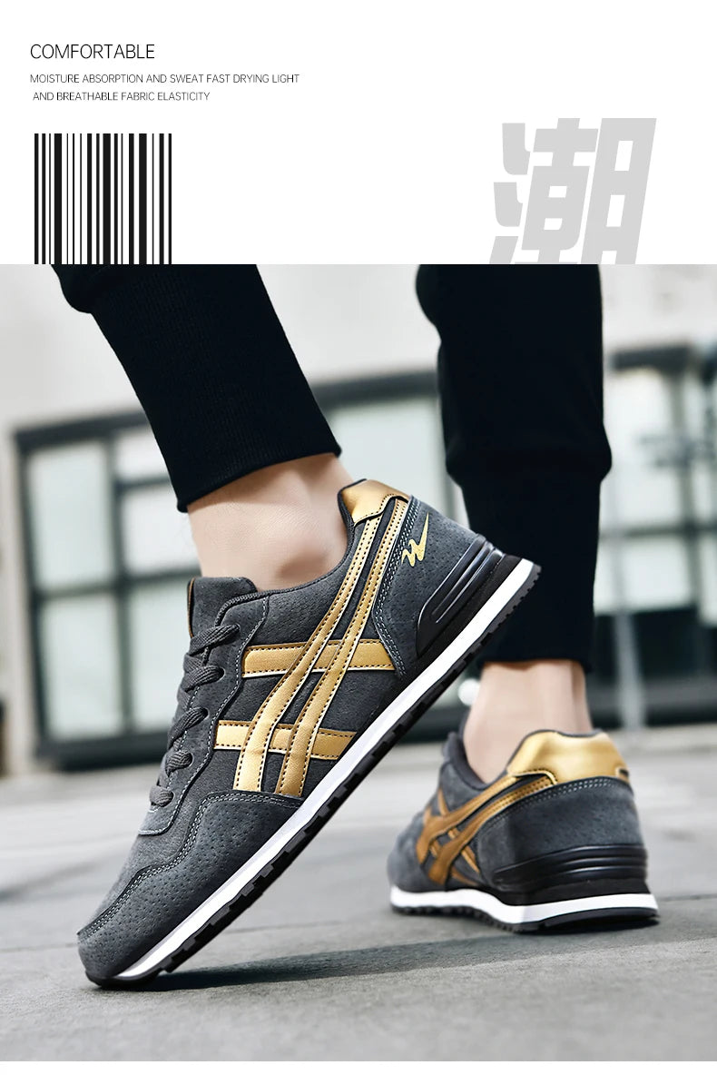 Double Star Men's Skateboard Shoes, Anti Slip and Wear-resistant, Lightweight and Fashionable, Versatile and Trendy Men's Shoes