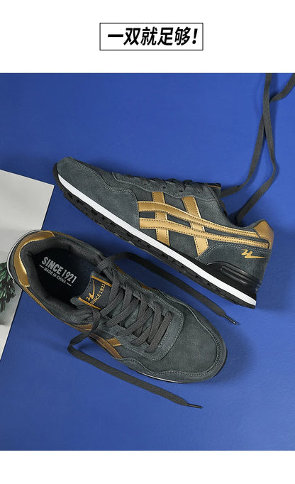 Double Star Men's Skateboard Shoes, Anti Slip and Wear-resistant, Lightweight and Fashionable, Versatile and Trendy Men's Shoes