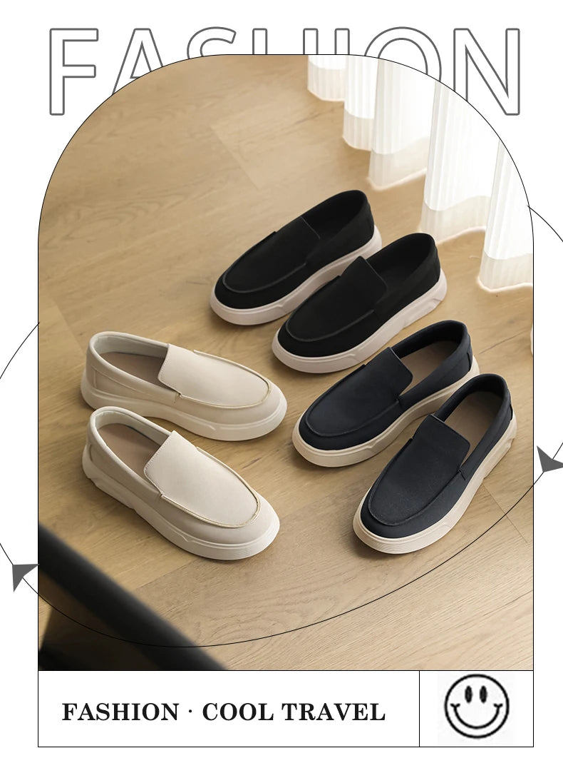 Hot Sale Platform Loafers Man Moccasins Big Size 46 Summer Men's Casual Shoes Comfortable Breathable Slip on Shoes For Men Flats
