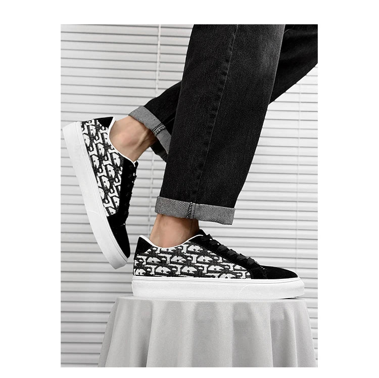 Skateboard Shoes Men Canvas Sneakers Casual Breathable Walking Shoes Lightweight Flat Shoes for Men Street Trend Sport Shoe