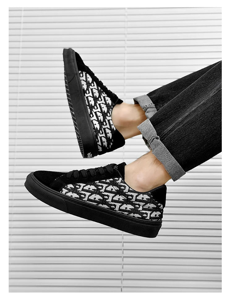 Skateboard Shoes Men Canvas Sneakers Casual Breathable Walking Shoes Lightweight Flat Shoes for Men Street Trend Sport Shoe