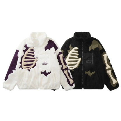 Y2K Retro Spliced Embroidered Cotton Coat Winter Warm American Loose 2024 Stand Collar Contrast Color Men's Top