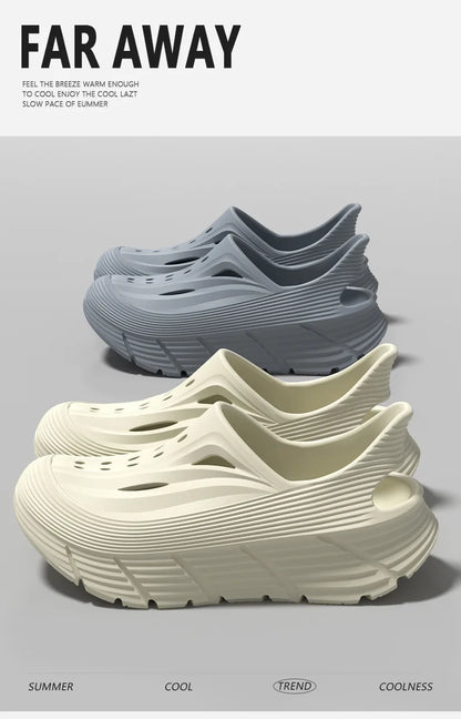 Anti slip hole shoes for men in summer 2026 new anti odor and anti poop feeling, outdoor sports EVA womens outdoor cool slippers