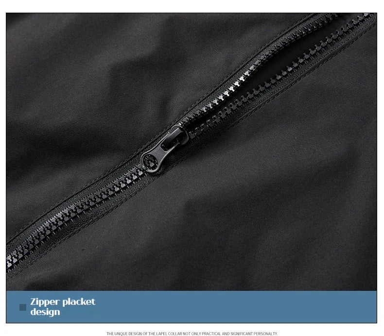 2025 New Men's Autumn Jacket with Reflective Splicing Stand Up Collar Spring and Autumn Sports and Leisure Windproof Jacket