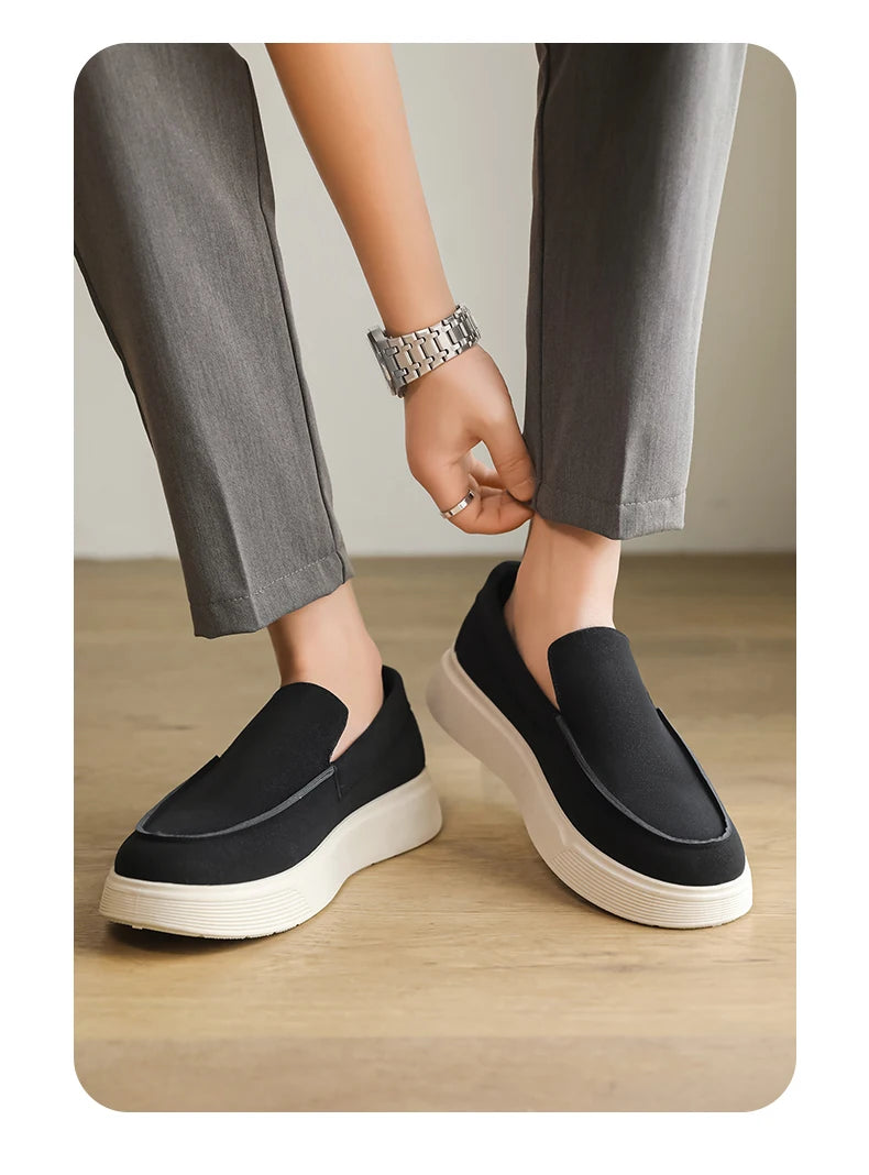 Hot Sale Platform Loafers Man Moccasins Big Size 46 Summer Men's Casual Shoes Comfortable Breathable Slip on Shoes For Men Flats