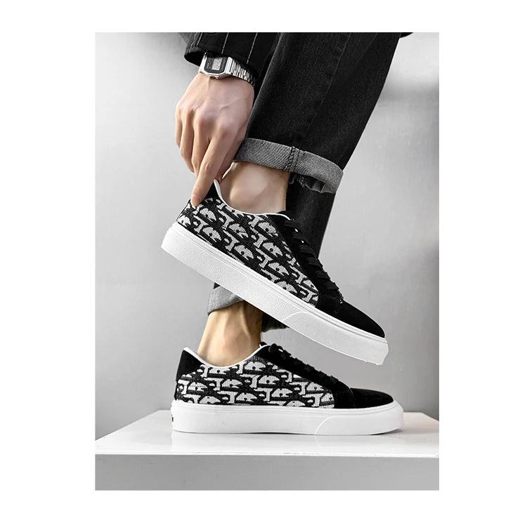 Skateboard Shoes Men Canvas Sneakers Casual Breathable Walking Shoes Lightweight Flat Shoes for Men Street Trend Sport Shoe