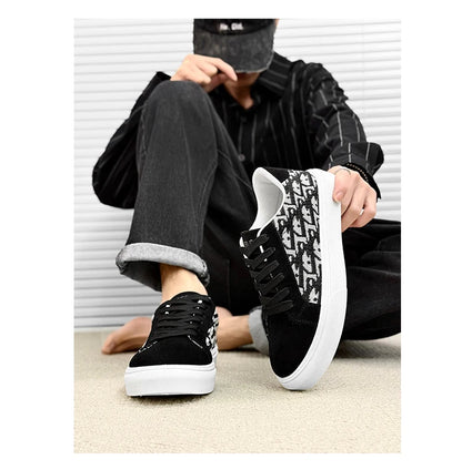 Skateboard Shoes Men Canvas Sneakers Casual Breathable Walking Shoes Lightweight Flat Shoes for Men Street Trend Sport Shoe