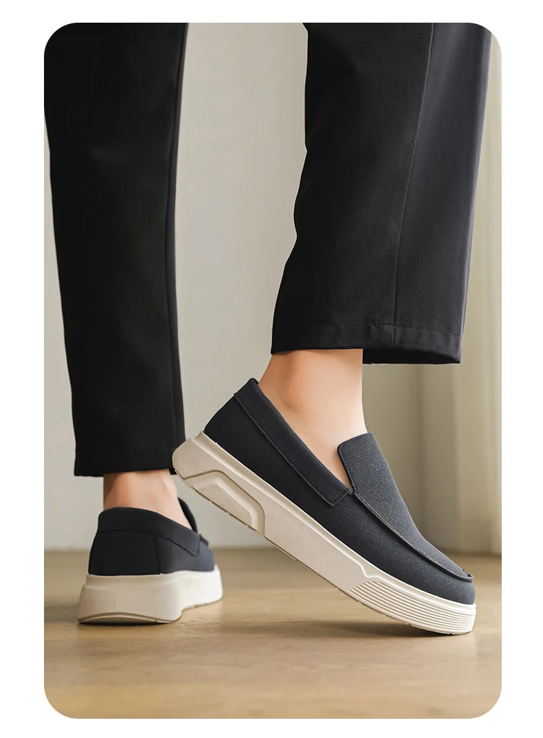 Hot Sale Platform Loafers Man Moccasins Big Size 46 Summer Men's Casual Shoes Comfortable Breathable Slip on Shoes For Men Flats
