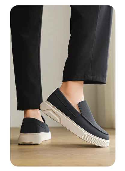 Hot Sale Platform Loafers Man Moccasins Big Size 46 Summer Men's Casual Shoes Comfortable Breathable Slip on Shoes For Men Flats
