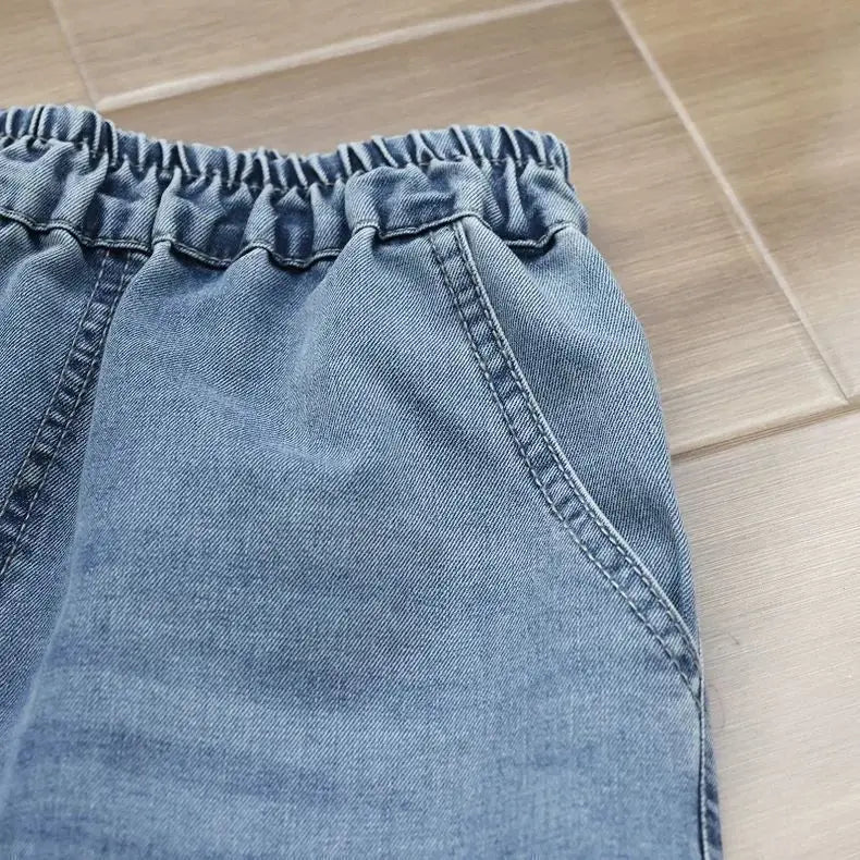 Artistic retro Heavy industry Embroidered Denim Wide leg Pants Spring Summer 2025 New Women's Loose waist Casual Nine Fen Jeans