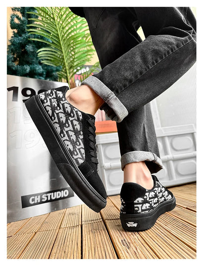 Skateboard Shoes Men Canvas Sneakers Casual Breathable Walking Shoes Lightweight Flat Shoes for Men Street Trend Sport Shoe