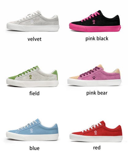 Goluck Designer Skate Shoes For Skateboarding Unisex Suede Leather Blue Trainers  Rubber Sole Sport sneake Walking Casual  Shoe