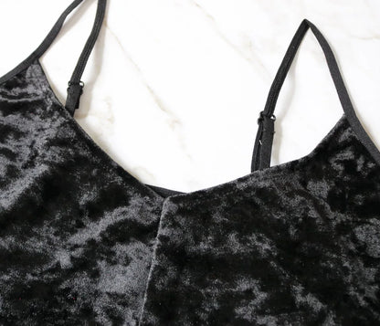 Sexy Velvet Pajamas V-Neck Lingerie Two Sets Women Suspenders Short Pants Loungewear