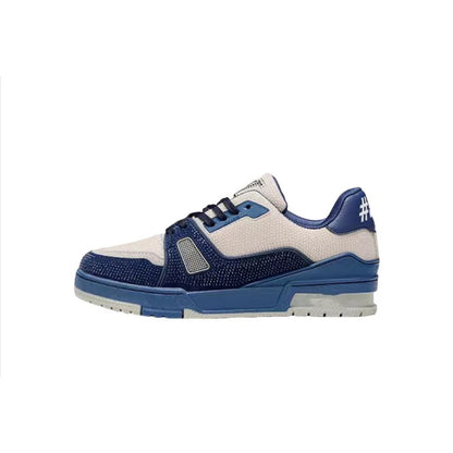 Fashionable Low-Top Unisex Trainer Shoes with Diamond Print High-Top Version Men's Sport Shoes Breathable Wear-Resistant Rubb...