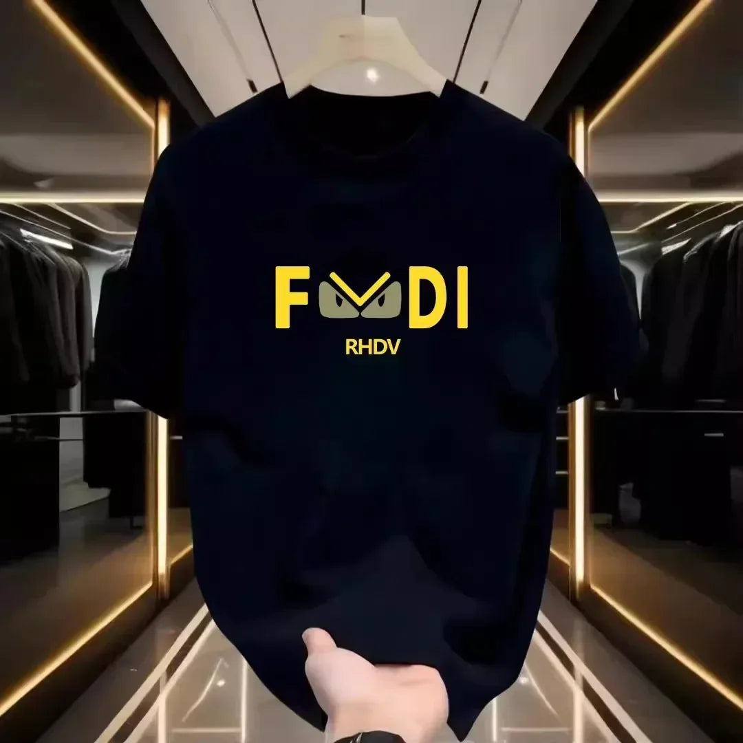 American Trendy Brand Cotton Short-sleeved T-shirt Men's and Women's 2025 Summer Casual Crew Neck T-shirts Tops