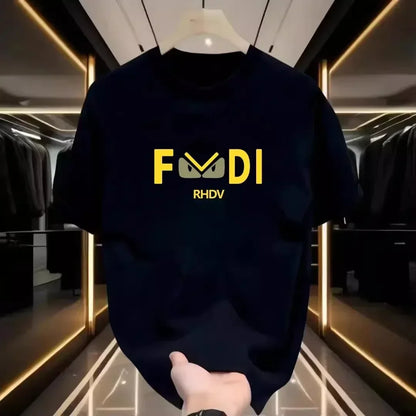 American Trendy Brand Cotton Short-sleeved T-shirt Men's and Women's 2025 Summer Casual Crew Neck T-shirts Tops
