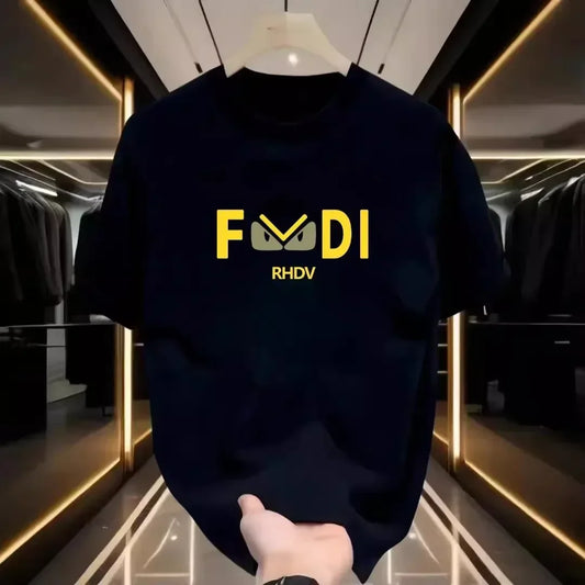 American Trendy Brand Cotton Short-sleeved T-shirt Men's and Women's 2025 Summer Casual Crew Neck T-shirts Tops