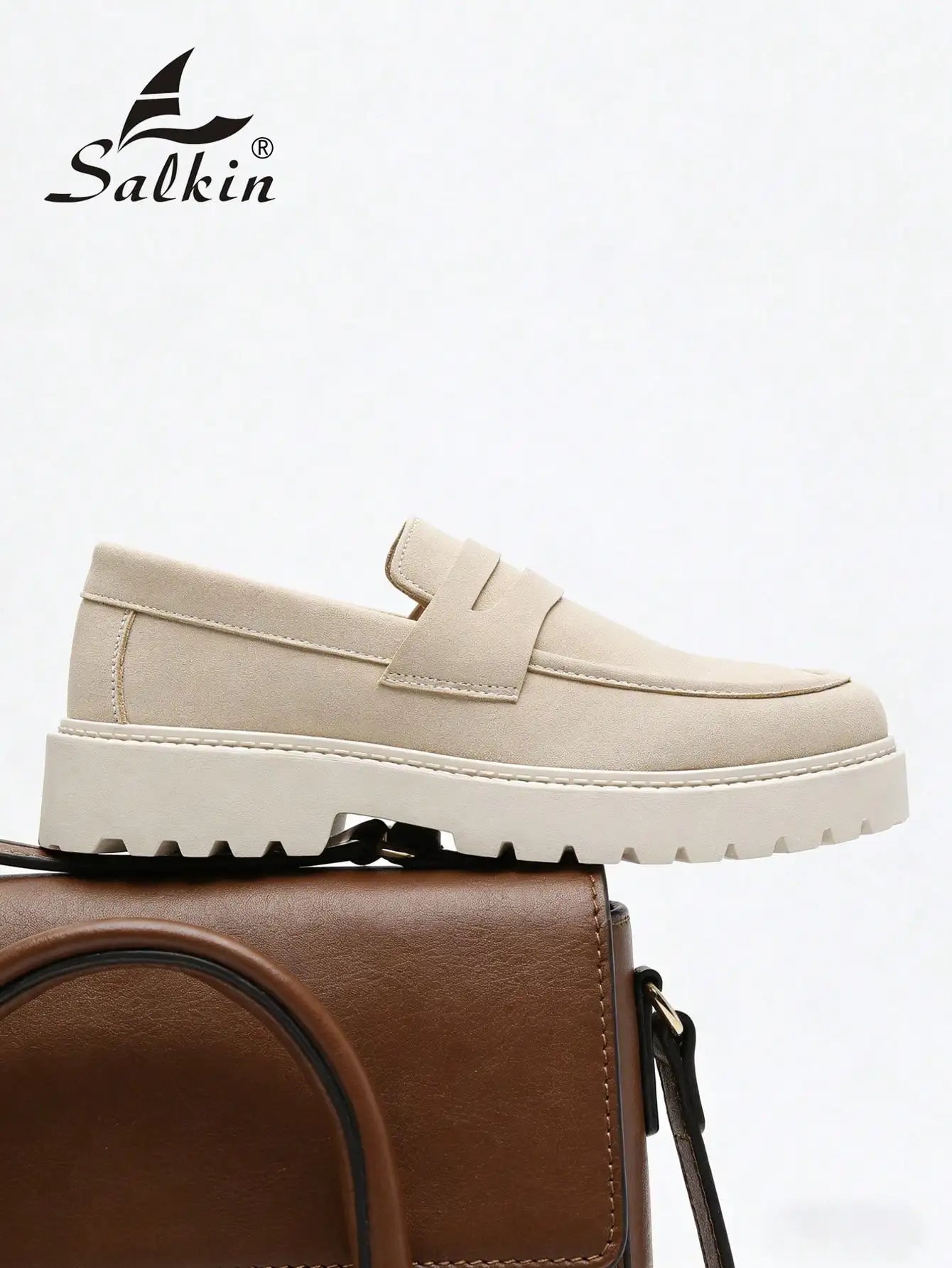 New Designer Casual Shoes Men's Slip On Loafers Preppy Comfortable Business Commute Outdoor Men Sneakers Suede Leather Shoes