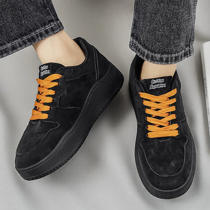 Men Casual Shoes Fashion Comfort Flat Bottomed Wear-resistant Non Slip Teenagers Outdoor Breathe Versatile Walking Board Shoes
