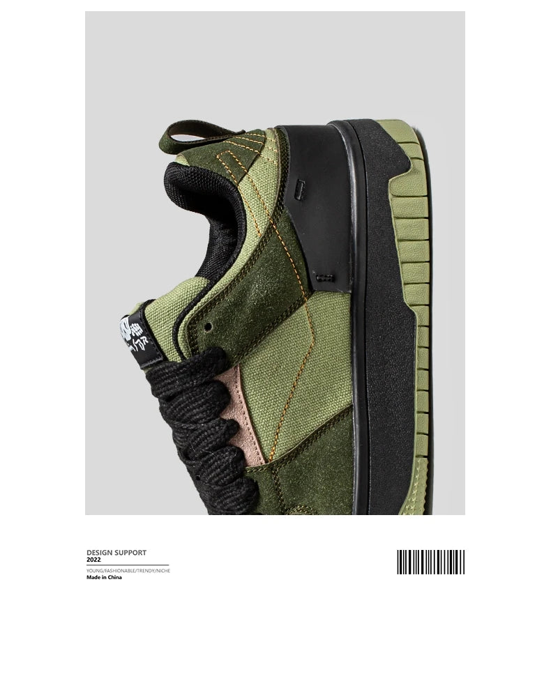 Men's Run Sneaker Walking Leather Shoes Youth Casual Cricket Shoes Fashion Trend Board Shoes Comfort Skateboard Shoes