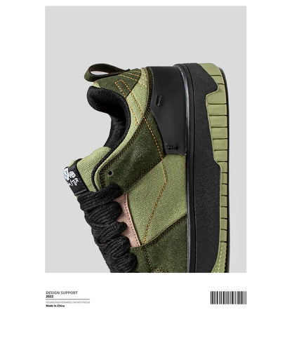 Men's Run Sneaker Walking Leather Shoes Youth Casual Cricket Shoes Fashion Trend Board Shoes Comfort Skateboard Shoes