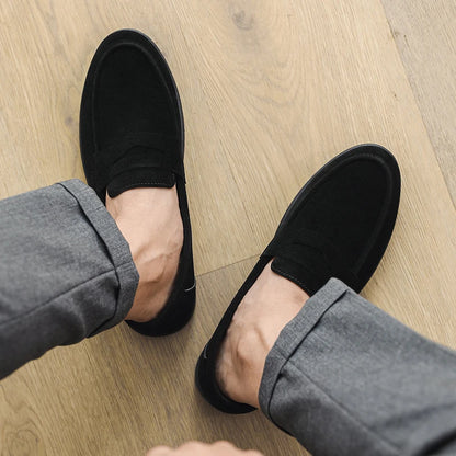 Hot Sale Men's Slip On Loafers Preppy Lightweight Breathable Comfort Outdoor Flats Non Slip Soft Sole Casual Daily Walking Shoes