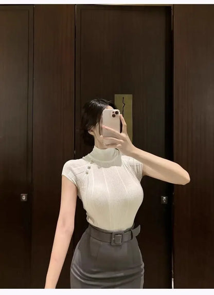 Korean Autumn Dress New Style Stylish and Slim and High Waist Belt and Hip Skirt Korean Versatile Skirt Trendy