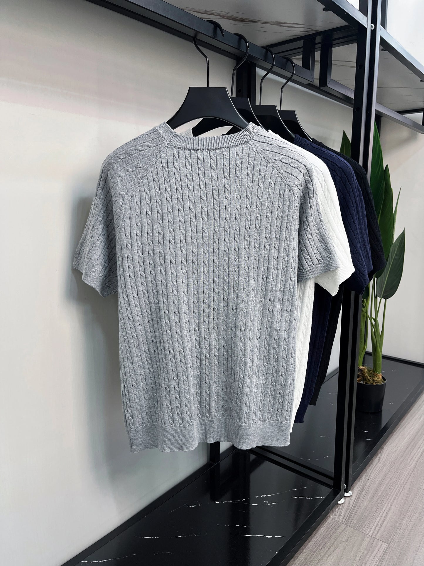 Advanced Ice Silk Knitted Short Sleeve Men Summer Trendy Luxury Brand Golf Pony Embroidery Casual Round Neck Breathable T-shirt