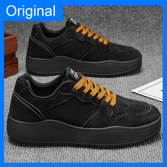 Men Casual Shoes Fashion Comfort Flat Bottomed Wear-resistant Non Slip Teenagers Outdoor Breathe Versatile Walking Board Shoes