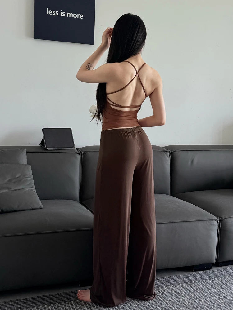 Ctenkevet-High Waist Wide-Leg Yoga Joggers for Women, Female Casual Tracksuit Bottoms, Straight Outdoor Baggy Sweatpants, Autumn