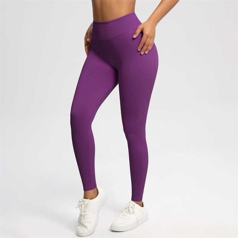 2026 Bum Shaping Leggings Women Seamless Sports Yoga Pants Low Ribbed Band Gym clothes Fitness Workout Scrunch Butt Tight