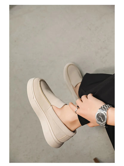 Hot Sale Platform Loafers Man Moccasins Big Size 46 Summer Men's Casual Shoes Comfortable Breathable Slip on Shoes For Men Flats