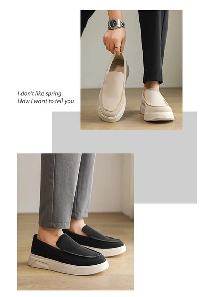 Hot Sale Platform Loafers Man Moccasins Big Size 46 Summer Men's Casual Shoes Comfortable Breathable Slip on Shoes For Men Flats