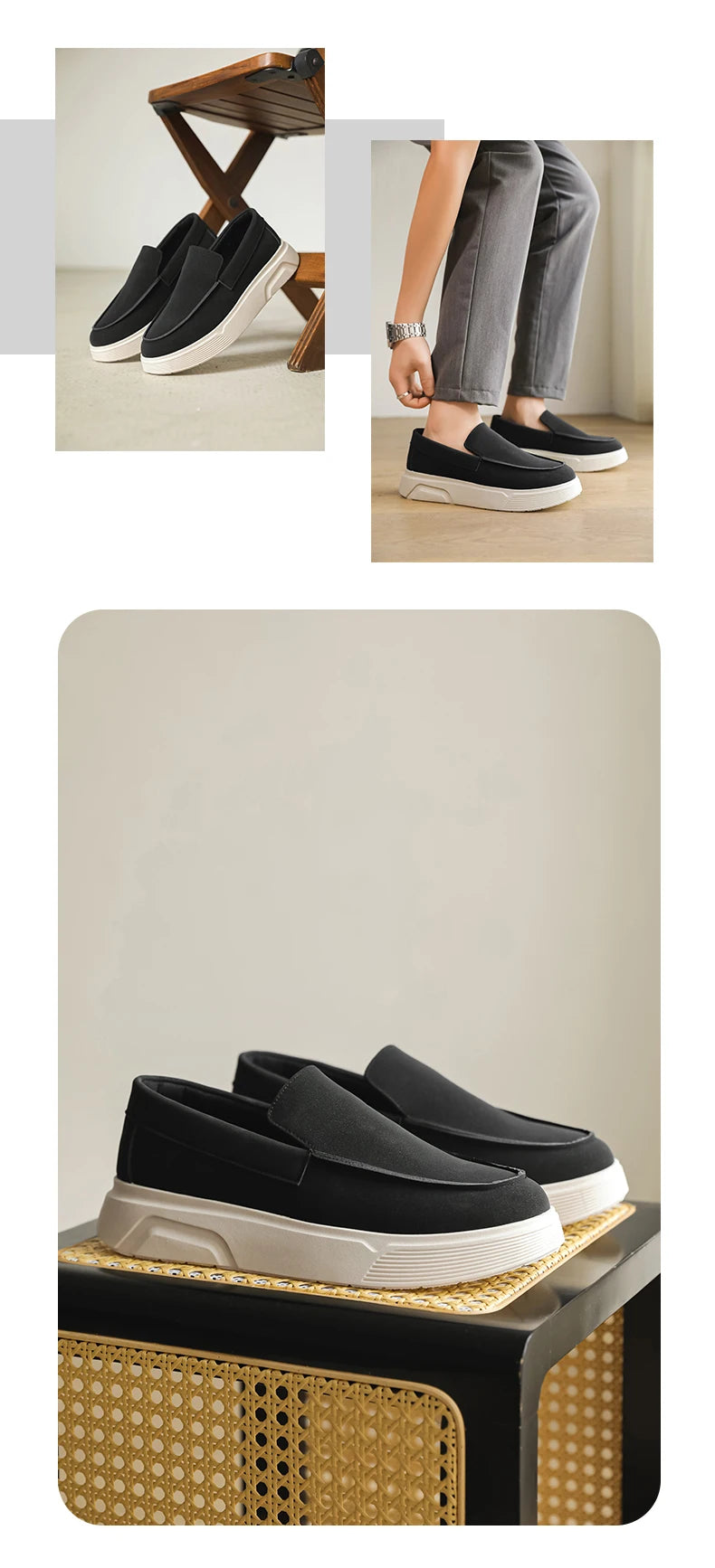 Hot Sale Platform Loafers Man Moccasins Big Size 46 Summer Men's Casual Shoes Comfortable Breathable Slip on Shoes For Men Flats