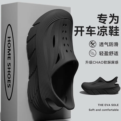 Anti slip hole shoes for men in summer 2026 new anti odor and anti poop feeling, outdoor sports EVA womens outdoor cool slippers