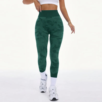 Women Camouflage Leggings Gym Fitness Athletic Workout Elastic Scrunch Leggins Yoga Pants Sports High Waist Training Tights