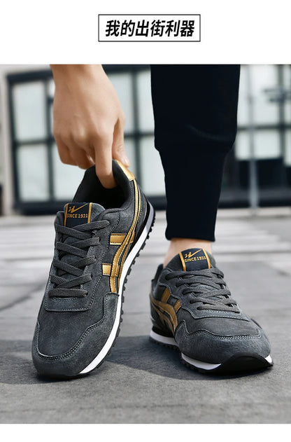 Double Star Men's Skateboard Shoes, Anti Slip and Wear-resistant, Lightweight and Fashionable, Versatile and Trendy Men's Shoes