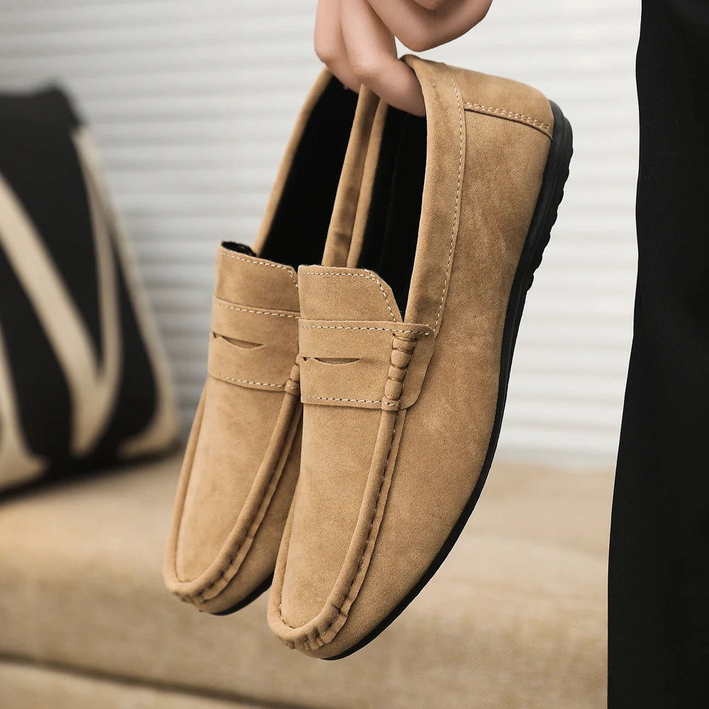 Men Loafers Soft High Quality Spring Autumn Shoes Men Casual Shoes Warm Slip on Flats Driving Shoes Large Size chaussure hommes